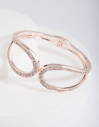 Rose Gold Crystal Loop Bracelet | Lovisa Accessories Australia | Cuff Bracelet | #jewellery #bracelet