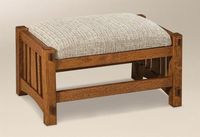 Amish McCoy Mission Footstool Add that extra comfort with an exceptional footstool. Solid wood luxury that will last. Wood furniture made in America. #footstool