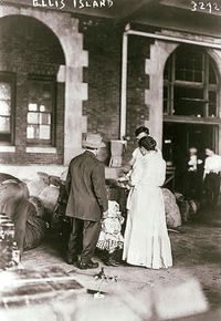 Immigrant family at Ellis Island. New York City, 1917. George Grantham Bain Collection (Library of Congress). Library of Congress Prints and Photographs Division Washington, D.C. 20540 USA Photograph. https://www.loc.gov/item/2001704441/.