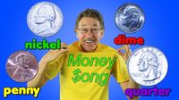 This money song for kids helps your children learn to identify and know the value of a penny, nickel, dime and quarter. The Money Song has lots of repetition...