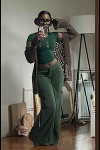 #earthy #blackgirl #black #aestethic #earthyaesthetic #green #outfits #blackgirlaesthetic