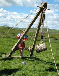 a crane using Roman technology