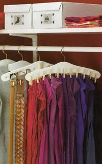 Hang Clothespins To A Hanger To Hang Scarfs And Nails For Belts !