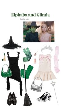 Wicked halloween costume, halloween costume idea 2024, elphaba and glinda halloween costume