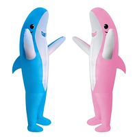 PRICES MAY VARY. 2 Packs in Package! One size fits most adults from 155cm-190cm. Include 2x inflatable Shark costume with fan and battery pack(batter is not included) Package contains Instruction Sheet, Inflatable Suit and Air Pump which requires portable powerbank or 4 AA Batteries. (Batteries Not Included) Our shark inflatable costume is sure to be a hit .Easy Care: We recommend sponge cleaning the costume for maintenance. Before hand washing, please remove the air pump and portable battery pa