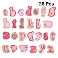 Hemoton 26 Pcs DIY Sew Decoration Appliques Stickers Cartoon Pink Alphabets Embroidery Patches for Clothes Dress Hat Jeans Repairing - Walmart.com