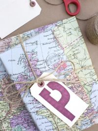 Map gift wrap