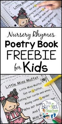 This FREE Nursery Rhymes poetry book printable will fit right in with the other activities and songs you are singing with your Preschool and Kindergarten students. Plus, it reinforces high frequency words as well.