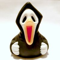 "Boo!" says the Rubber Ghost Duck. Use Rubber Ghost Duck as decoration for parties or add it to those Trick-Or-Treat goodie bags.This spooky rubber duck is a great way to make halloween more fun! Meas