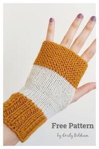 5 Easy Wristwarmers Free Knitting Pattern