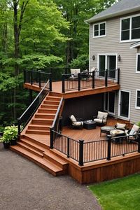 Outdoor living made easy! Explore 19 incredible multi-level deck ideas to elevate your home's curb appeal and create the ultimate entertainment space. Get inspired and start planning your dream deck today!