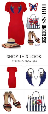 "Dress under $50" by laila-bergan ❤ liked on Polyvore featuring WearAll, Noor Fares, Chanel, Dolce&Gabbana and Eugenia Kim