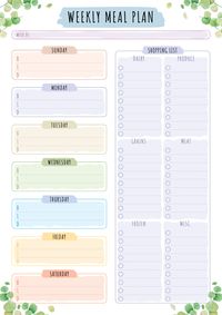 Keep your everyday activity with this pretty cool Undated Life Planner in floral style. It contains the most necessary sections for planning the life of a modern person. Create your daily plans with hourly schedule pages, make weekly meal plans and grocery lists, plan your budget with expense tracker and monthly bill pages.