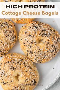 These Cottage Cheese Bagels as super fun, easy to make, and have 11 grams of protein per bagel. No kneading with minimal ingredients.