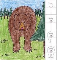 how to draw a bear