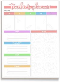 Are you a teacher or homeschooling parent who is looking for a way to stay on task each week? Our weekly teacher planning pad is the tool for you. Each notepad features 40 pages of premium paper that tears away easily without ripping. Teachers can effortlessly plan out their weeks using this notepad. The pad features customizable sections where teachers can record the date, create a daily agenda and to do list and a large section for general notes and ideas. There is also a check list area that