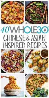 These Whole30 Chinese recipes include asian inspired takeout-fakeout recipes that are healthy, paleo and made at home and they're some of the best Whole30 asian recipes on the internet! They're all gluten free and sugar free, and many of them are low carb or could be made keto. They include instant pot recipes, slow cooker, skillet, and side dishes, making for easy weeknight dinners or delicious meal prep recipes. #whole30chineserecipes #whole30asianrecipes #paleochineserecipes #paleoasianrecipe