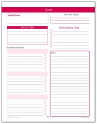 Monthly Planner Printables