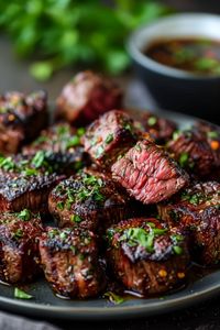 Indulge in a savory delight with these mouthwatering air fryer steak bites. Enjoy perfectly seared, juicy steak pieces seasoned to perfection. Ideal for a quick snack or as part of a delicious meal. Try this simple recipe today and treat your taste buds to pure satisfaction. Perfectly cooked steak bites in the air fryer – irresistible flavor in every bite!