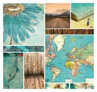 "Turquoise and Brown" by leegal57 ❤ liked on Polyvore featuring art