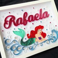 Mermaid quilled frame