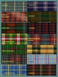 Canadian National & Provinsal Tartans updated (35 pieces)