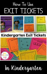 I love using exit tickets in kindergarten! They are truly the easiest and quickest way to gather the information I need for daily formative assessment!