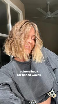 Love this volume hack for wavy hair. Linked the products