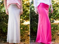 DIY Maxi Skirt with Yoga Waist Band #tutorial #maxiskirt