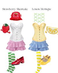 click “visit” for links! everything is from amazon ⭐️   [halloween costume, straweberry shortcake, lemon meringue, friends, cute, solo halloween costume, duo halloween costume, halloween costume inspo, ideas, aesthetic]