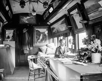 William Henry Jackson seated at table. Probably in Delaware, Lackawanna and Western Railroad car. Detroit Publishing Co., publisher Created / Published [1902] Jackson, William Henry,--1843-1942 Detroit Publishing Co., Publisher. Detroit Photographic Co.'s Special. Photograph. Retrieved from the Library of Congress, <www.loc.gov/item/2016795680>.