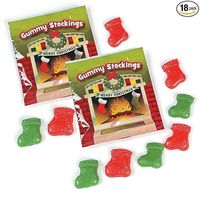 Amazon.com : 1 Pound Stockings Green Apple & Cherry Gummy Candy Fun Packs - 18 Packs - Great for Christmas Parties and Parades : Grocery & Gourmet Food