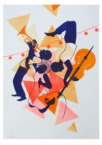 Evelyne MARY, Below the bass line #EvelyneMary #SlowGalerie #illustration #Nouvelle-Orléans #New-Orleans #Jazz