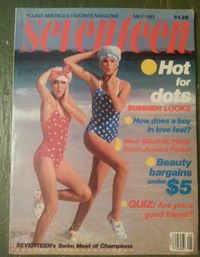 May 1983 cover with Tara Fitzpatrick & Marilyn Clark looking pretty in their dotted swimsuit