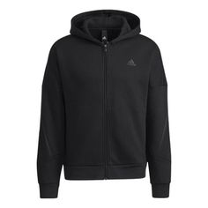 adidas Athleisure Casual Sports Breathable hooded Zipper Jacket Black GT6355 (Men's) Athleisure Casual, Zipper Jacket, Adidas Jacket, Athleisure, Adidas, Zipper, Sports, Quick Saves, Black