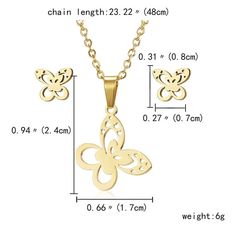 Cute Pendant Necklace Earrings Jewelry Stainless Steel Jewelry Set – Atom Oracle Butterfly Jewelry Set, Cat Butterfly, Cat Pendant Necklace, Fashion Jewelry Sets, Cat Pendants, Butterfly Jewelry, Cat Jewelry, Cat Necklace, Cute Necklace