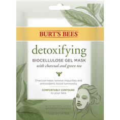 This mask actually stays on your face for a wonderfully soothing experience. Gel Face Mask, Charcoal Face Mask, Charcoal Powder, Green Tea Mask, Charcoal Mask, Gel Mask, Burt's Bees, Just Because Gifts, Burts Bees