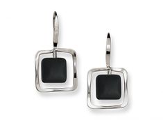 A square stone inside a square polished frame -a simple design with synergy! The beach, the office, or a night on the town are all fitting venues for these lovely earrings. Modern Rectangular Stone Earrings For Gifting, Modern Earrings With Rectangular Stone For Gift, Modern Earrings With Rectangular Stone Gift, Contemporary Rectangular Jewelry With Polished Finish, Chic Rectangular Evening Earrings, Modern Square Pendant Earrings For Gift, Modern Square Pendant Earrings As Gift, Contemporary Formal Jewelry With Rectangular Shape, Contemporary Rectangular Jewelry For Formal Occasions