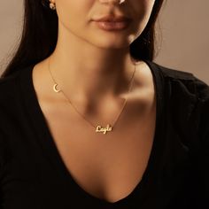 ★ CHIC MINI CRESCENT PENDANT: This elegant necklace features a Mini Crescent Pendant, offering a touch of celestial charm. Its dainty design makes it a subtle yet stylish addition to any outfit. ★ EXQUISITE 18K GOLD FILLED CHARM: Our necklace boasts an 18K gold filled crescent, combining durability with the luxurious look of gold, perfect for enhancing your jewelry collection. ★ IDEAL GIFT FOR HER: Searching for a unique gift? This Gold Filled Necklace with a 925 Sterling Silver Chain is a great Celestial Sterling Silver Personalized Necklaces, Personalized Celestial Sterling Silver Necklaces, Personalized Celestial Sterling Silver Necklace, Personalized Celestial Jewelry For Mother's Day, Fine Jewelry Moon Phase Necklace Gift, Fine Jewelry Moon Phase Necklace, Elegant Personalized Moon-shaped Jewelry, Personalized Moon Shaped Necklace For Mother's Day, Personalized Celestial Necklaces For Mother's Day