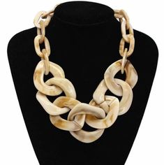 This flawless chunky Tan acrylic necklace set is a dream. Not only will it give you the party look you desire, but also make it simple to transition from summer to fall and even winter. Chunky Jewelry Necklace, Acrylic Necklace, Chunky Chain Necklace, Exotic Jewelry, Gemstone Drop Earrings, Chunky Chain Necklaces, Summer To Fall, Chunky Jewelry, Party Look