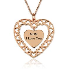 Purchase the Personalized Love Circle Necklace as a all-occasion gift for your mother, and she will treasure it always.On the inner heart you can engrave names or other meaningful words.Just right for pairing with a variety of her favorite outfits, keeping the look stylish and sleek. Rose Gold Clavicle Chain For Valentine's Day, Engraved Rose Gold Metal Necklace, Mother's Day Heart Necklace With Clavicle Chain, Mother's Day Metal Heart Necklace With Clavicle Chain, Valentine's Day Rose Gold Heart Clavicle Necklace, Heart-shaped Metal Jewelry For Mother's Day, Metal Charm Necklace For Mother's Day Anniversary, Metal Heart Necklace With Clavicle Chain For Mother's Day, Metal Charm Necklaces For Mother's Day Anniversary