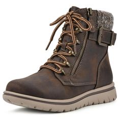 PRICES MAY VARY. Cushioned insole Inside functional zipper Lace up city hiker Updated hardware and buckle Comfort Outdoor Lace-up Boots With Buckle Closure, Outdoor Combat Boots With Buckle Closure And Round Toe, White Mountain Shoes, White Mountain, Ankle Bootie, Ankle Booties, Bootie, Hiking Boots, Women's Shoes