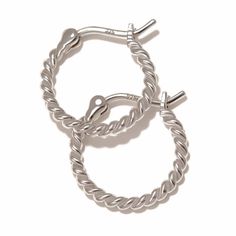 Small twisted rope hoops are the perfect everyday earrings. Easy to put on and take off. Sterling Silver Hypoallergenic, lead and nickel free Thickness Sizes 2mm Outside Diameter 15mm Latch, Click to close #E051-S Spiral Nickel-free Hoop Earrings For Everyday, Modern Twist Small Hoop Hypoallergenic Jewelry, Hypoallergenic Hoop Earrings With A Modern Twist, Hypoallergenic Small Hoop Jewelry With A Modern Twist, Silver Spiral Hoop Earrings For Everyday, Everyday Spiral Silver Hoop Earrings, Everyday Silver Spiral Hoop Earrings, Everyday Silver Twisted Jewelry, Everyday Twisted Silver Jewelry