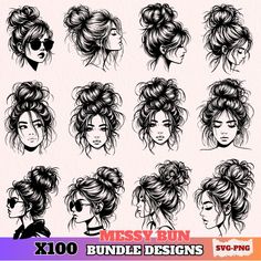 the messy buns bundle includes different hairs styles