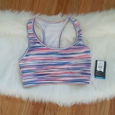 Nwt Gap Sports Bra Xs Low Impact Pink & Blue Striped. Received As A Gift And It's Too Small For Me. Brand New, Only Tried On. Hope Someone Else Can Enjoy! Thanks For Checking Out My Closet: 20% Discount On 3+ Item Bundles. Cheers! Multicolor Activewear With Medium Support For Workout, Fitted Multicolor Casual Sports Bra, Casual Fitted Multicolor Sports Bra, Casual Gap Activewear For Workout, Multicolor Racerback Athleisure Activewear, Multicolor Racerback Activewear Athleisure, Casual Multicolor Racerback Activewear, Fitted Pink Gap Tops, Casual Gap Activewear For Sports