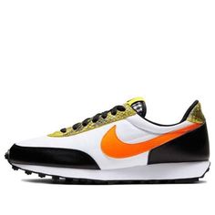 (WMNS) Nike Daybreak QS 'Dynamic Yellow' CQ7620-001 (SNKR/Retro/Low Top/Women's/Snakeskin/Waffle Shoes) Retro Synthetic Sneakers For Sports, Retro Air Max Sneakers For Running, Retro Nike Running Shoes, Retro Black Running Sneakers, Retro Black Sneakers For Running, Black Retro Sneakers For Running, Nike Retro Running Sneakers, Retro Sneakers With Air Max Cushioning For Sports, Retro Nike Running Sneakers