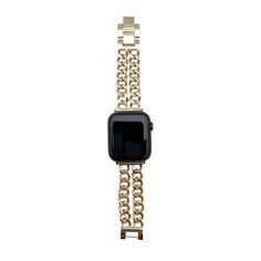 This Chain Style Bracelet Apple Watch Band from Olivia Pratt is made from durable alloy material and available in multiple metallic colors and sizes. Olivia Pratt is always looking after new designs to improve your style! Using the best quality materials available in all of our products to ensure long durability in your every day wear. Please be aware, color vibrancy of the product might change from device to device. If you have questions we're here to help! Gift Chain Link Apple Watch Band, Trendy Gold Watch Accessories With Bracelet Strap, Gold Chain Watch Bands As Gift, Trendy Gold Metal Watch Bands, Gold Chain Watch Bands Gift, Gold Stainless Steel Chain Watch, Modern Gold Metal Watch Bands, Gold Metal Modern Watch Bands, Adjustable Metal Watch Bands For Fashion