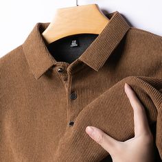 Season:Fall  Winter; Fabric:Polyester; Sleeve Length:Long Sleeve; Look After Me:Washable,Wet and Dry Cleaning; Gender:Men's; Style:Basic,Modern,Comfortable; Elasticity:Micro-elastic; Tops Type:Golf Shirt,Corduroy Shirt,Golf Polos Shirts; Occasion:Holiday,Work,Sports,Casual; Details:Fleece lined; Fit Type:Regular Fit; Pattern:Plain; Design:Buttons; Neckline:Lapel; Listing Date:09/04/2024; Bust:; Length:; Shoulder Width:; Sleeve: Winter Long Sleeve Shirt With Buttons, Brown Top With Button Closure And Casual Collar, Brown Button-up Shirt With Corduroy Collar, Winter Cotton Shirt With Corduroy Collar, Winter Corduroy Tops With Button Closure, Winter Shirt With Button Closure, Winter Shirt With Button Closure And Casual Collar, Brown Corduroy Long Sleeve Shirt, Classic Winter Corduroy Tops