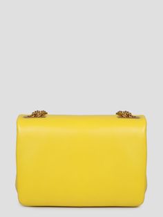 One Stud Shoulder Bag Classic Yellow Evening Bag, Yellow Leather Bag With Chain Strap, Formal Yellow Shoulder Bag With Chain Strap, Yellow Flap Shoulder Bag For Evening, Yellow Shoulder Flap Bag For Evening, Yellow Evening Flap Shoulder Bag, Formal Yellow Shoulder Bag, Formal Yellow Pouch Shoulder Bag, Mens Designer Shoes