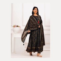 Indian Ethnic Embroidered Flared Style pant Kurta & Dupatta Suit, Pakistani Partywear Palazzo Salwar Kameez Readymade 3 Pc Stitched Item - anrakali kurti  color - black size m to xxl fabric - rayon Type: Fully stitched perfect for festival and marriage party Disclaimer : Due to different screenresolutions and camera quality color of this product may very. Wash Instructions - Wash Separately preferably. Do not Soak. Do not use harsh detergents. Payment - We accept PayPal for Payment, a safest way Traditional Long Kurta With Printed Motifs, Black Diwali Dress With Dupatta, Black Traditional Drape Dress For Festivals, Traditional Black Palazzo Set For Festive Occasions, Black Anarkali Long Dress, Traditional Black Straight Kurta Dress, Traditional Black Sharara With Straight Kurta, Traditional Maxi Kurta With Traditional Patterns, Black Traditional Drape Dress For Navratri